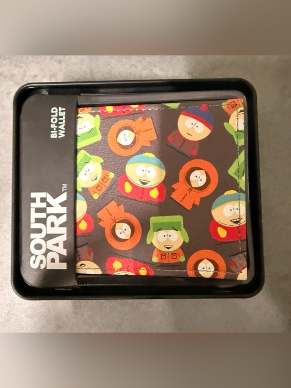 South Park Kids' Black Cartoon Bi-Fold Wallet